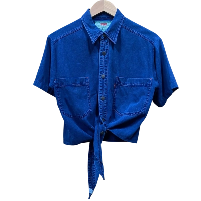 Levi’s Blue Tie-Front Shirt Size M