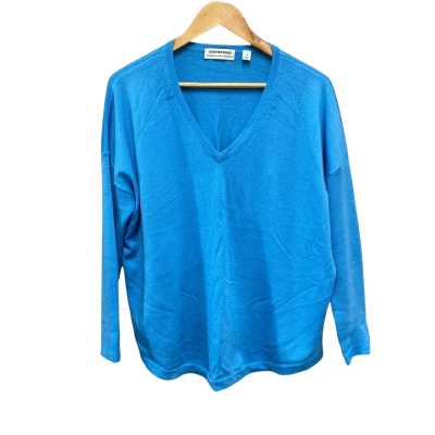 Country Road Womens  Size M V-Neck Top Blue 