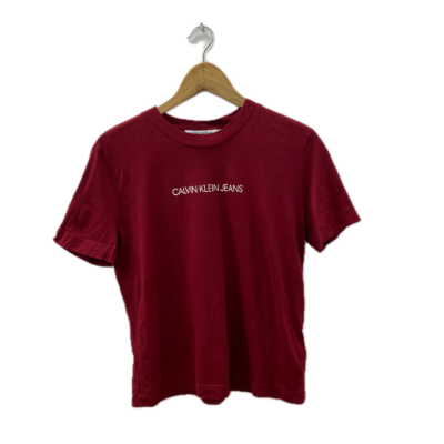 Calvin Klein Jeans Womens  T-Shirt Size L Maroon 