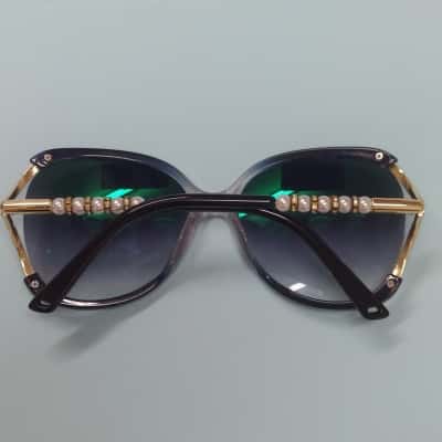  Womens Blue with Faux Pearl Design