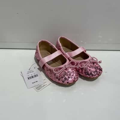 Pink Sequin Flats Kids size 7