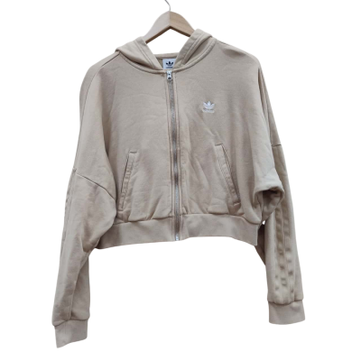 Adidas Womens Size 10 Cropped Jacket Beige (12)