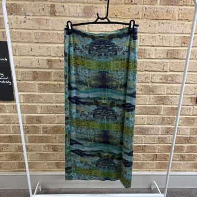 Kookai Womens green maxi skirt Size 12 
