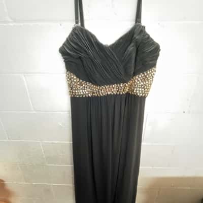 City Chic Womens  Size 14 / XS Formal Dress Blue / Gold 