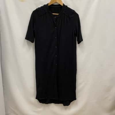 Metalicus Australia Women's Dress With Front ButtonsSize ONE Fits All Black  