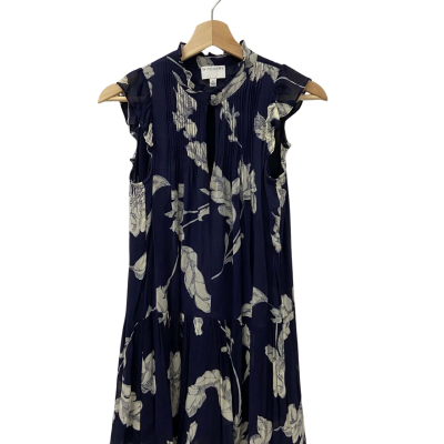 Witchery Womens  Size 6 Sleeveless Dress  Navy Blue / White 