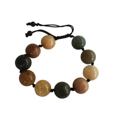 Jade it Beaded Knotted Bracelet Multicoloured 