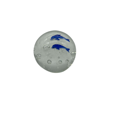 Glass Dolphin Paperweight