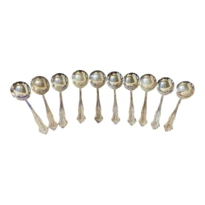 10 Silver Plated Soup spoons