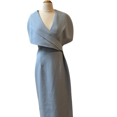 Safiyaa Womens  Size 16 Formal Midi Dress Pale Blue 