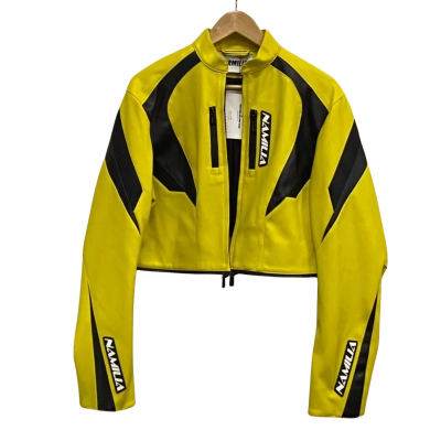 Namilla Cropped Yellow Transformer Moto Coat Size M 