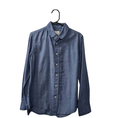 Vanishing Elephant Men's Size S Long Sleeve Shirt in Blue 