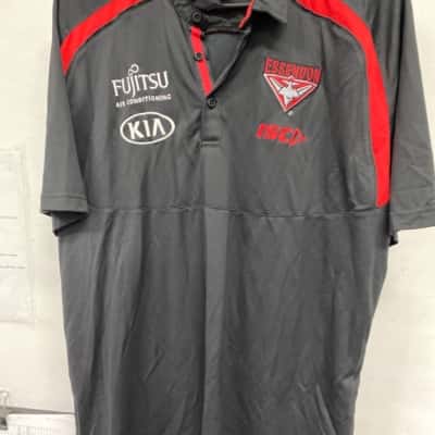 Essendon AFL Mens  Size XXXL Short Sleeve  polo Black  / Red 