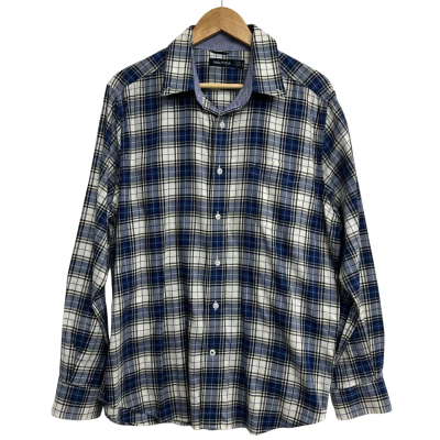 Nautica Mens Size L/XL Blue Checked Shirt