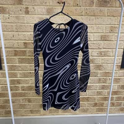 Perfect Stranger Womens Mirror Image Mesh Mini Dress Size 10 