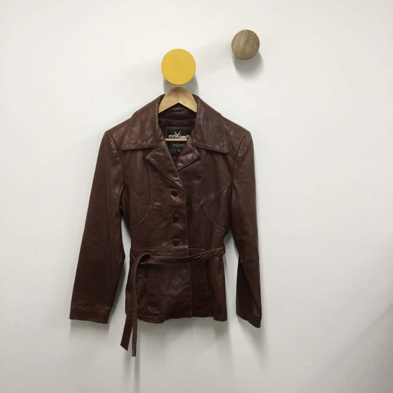 vintage style leather jacket