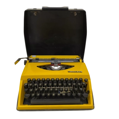 Yellow Adler Tippa S Vintage Typewriter