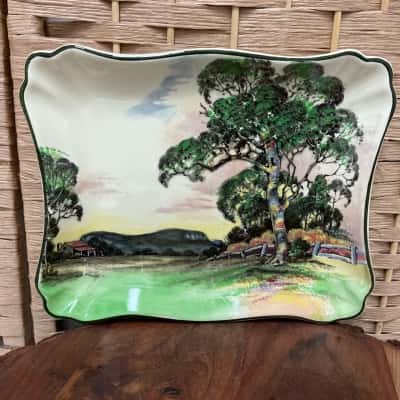 Vintage Antique Royal Doulton England Outback Gumtree Australia Plate Collectable Birthday 