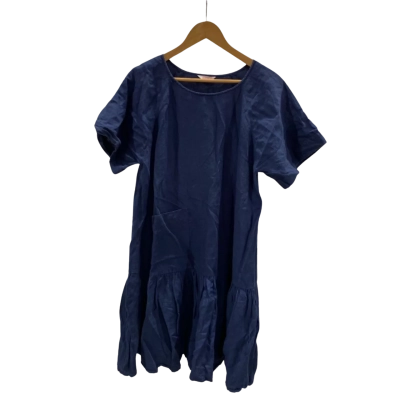 Blue Gorman Dress With One Front Pocket Size 12 