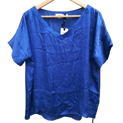 New With Tags CAROLINA Lifestyle 'Bianca' Short Sleeve V - Neck Relaxed Fit Top 'Indigo' Colour in Size XS/S 