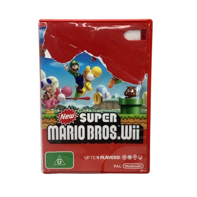 Nintendo Wii New Super Mario Bros. Wii (Damaged Case)