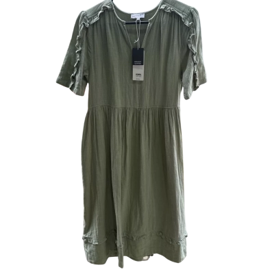  Grab Denim Womens  Size 10 Green Organic Cotton Dress 
