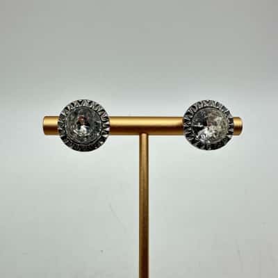 Mimco Sparkly Clear Stone Round Earrings