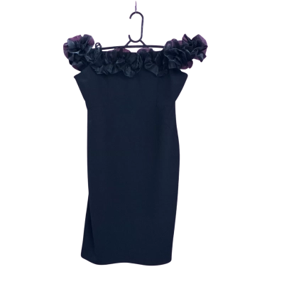 Liz Jordan Womens  Size 12 Off The Shoulder Dress Black  
