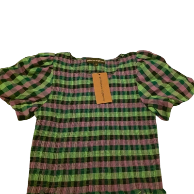 Princess Highway Womens  Size 12 Blouse Checked / Green / Pink  