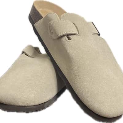  Suede qomfort Clogs - Beige 