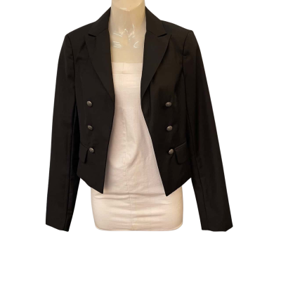 Bardōt Womens  Size 6 Blazer / Cropped Jacket / Open Jacket Black  