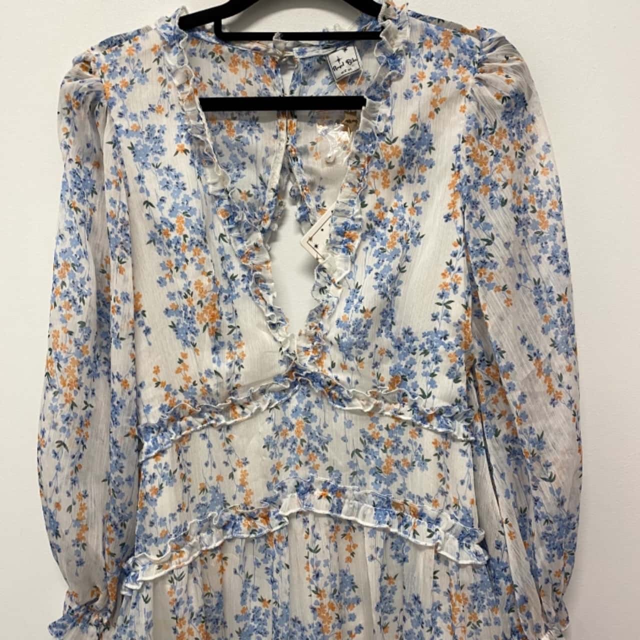 angel biba blue dress Angel Biba Blue Dress With Black Lace 10