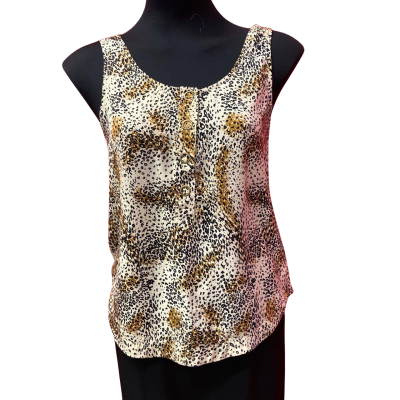 Minkpink Womens  Size XS Animal print / Brown / Cream Top