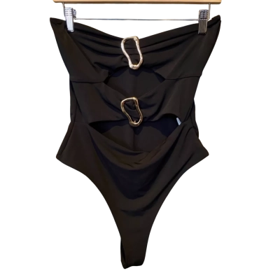 Glassons Womens  Size L Bodysuit Black  