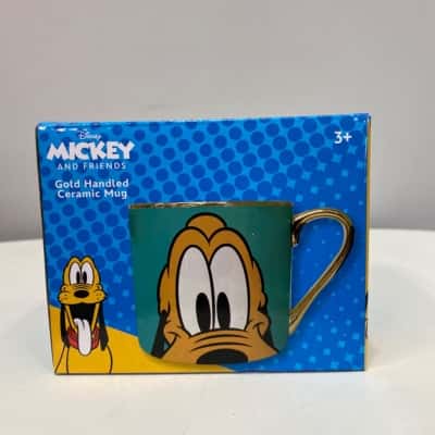 Disney Gold Handled Ceramic Pluto Mug 