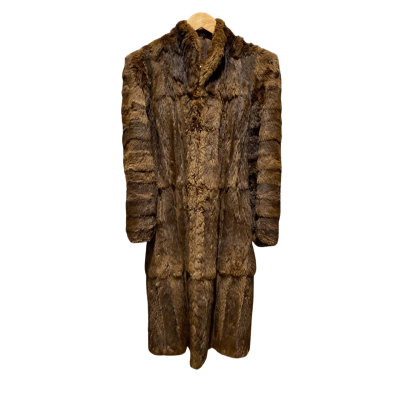 Mid Fur Coat  Brown 
