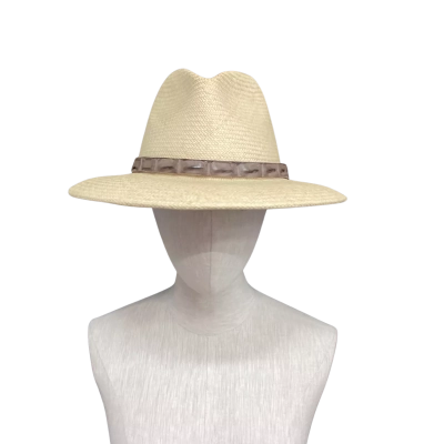 R.M. Williams Mens  Size XL Straw Panama Hat Natural 