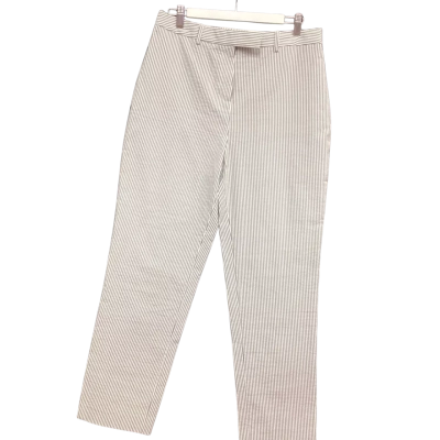 NEW - David Lawrence Womens  Size 10 Straight Leg Pants Navy Blue / Striped 