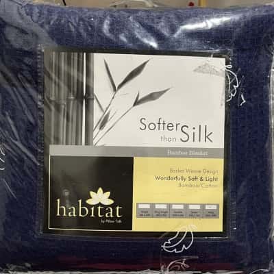 Pillow Talk Habitat Blue Bamboo Blanket - King Size