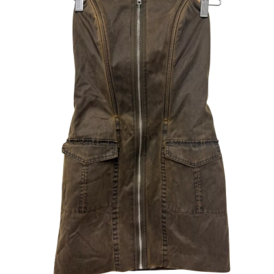 Jorge Womens  Size 6 Strapless Mini Dress Brown 