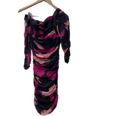 Diane Von Furstenberg Womens Dress Size 2 Black  / Pattern / Pink  