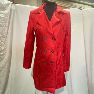 Forever New Size 10 Trench Coat Red 