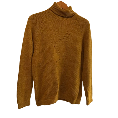  John Brown -Unisex - Size M Roll Neck Jumper Gold/ mustard