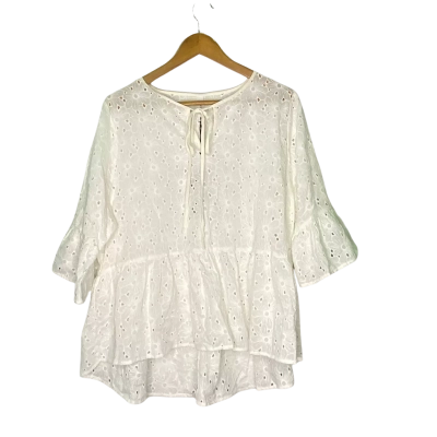  Conchita Womens  Size XS Floral Top White 
