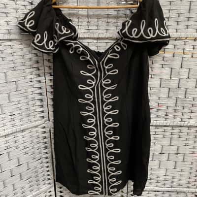 City Chic Womens  Size M Mini Dress Black  
