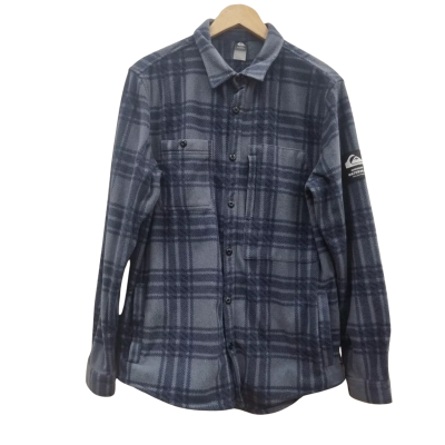 Quiksilver Mens Size M Fleece Blue / Gingham Jacket (7)