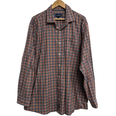 Gazman Mens Size XXL Blue & Orange Checked Shirt