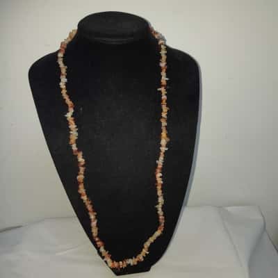 Carnelian Stone Chip Necklace