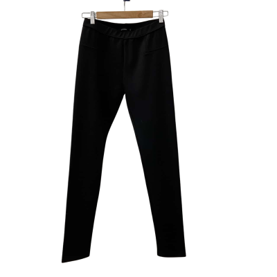 Flower Women's Black Stretchy Smart Casual Pants 