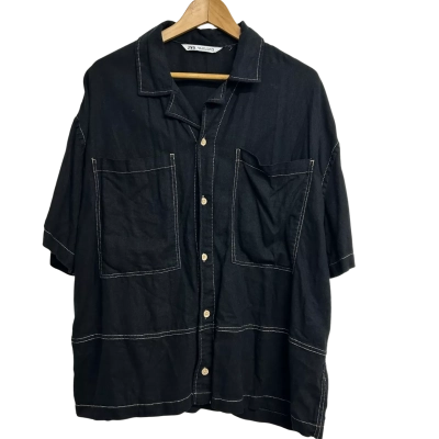 Zara Mens Size M Black Shirt
